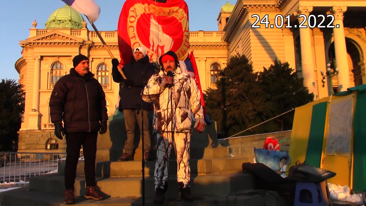 24.01.2022 - NAROD NE ODUSTAJE! - OKUPLJANJE DO SLOBODE - 9 DAN - PRVI DEO