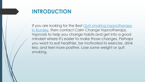 Best Quit smoking hypnotherapy in Burnley