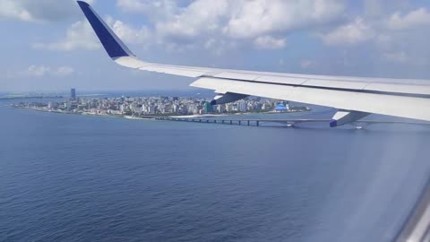 Maldives indigo airlines landing