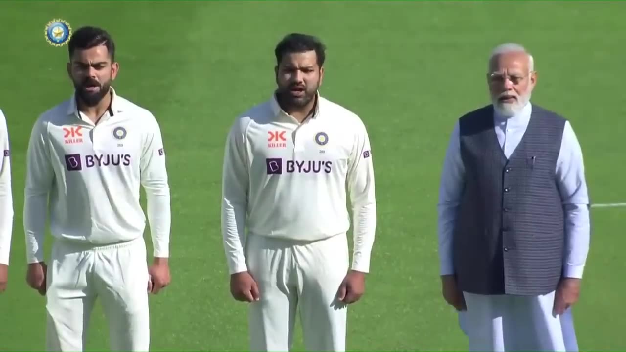 PM Modi & PM Albanese during National Anthems at Narendra Modi Stadium | Ind vs Aus] 4th Test Match