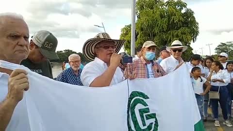 Plantón en Montería para pedir la liberación de Salim Haddad