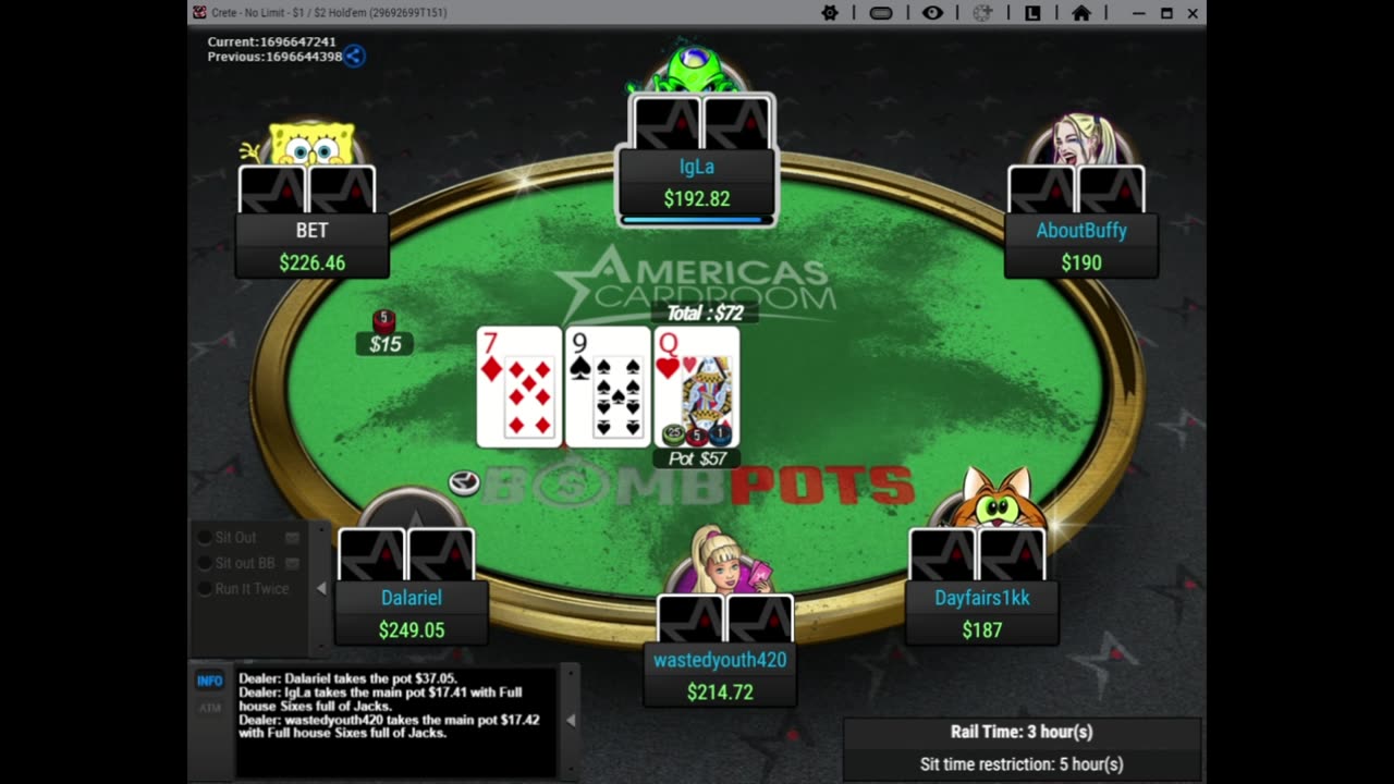 Bomb Pot Cash Game at Americas Cardroom