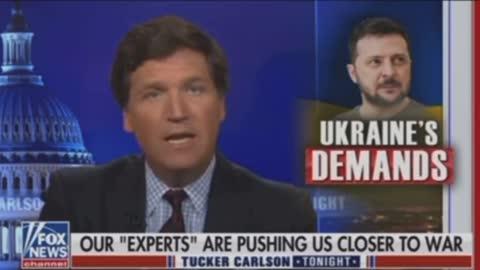 Tucker unloading bombs “Zelensky is client of the Biden administration.”