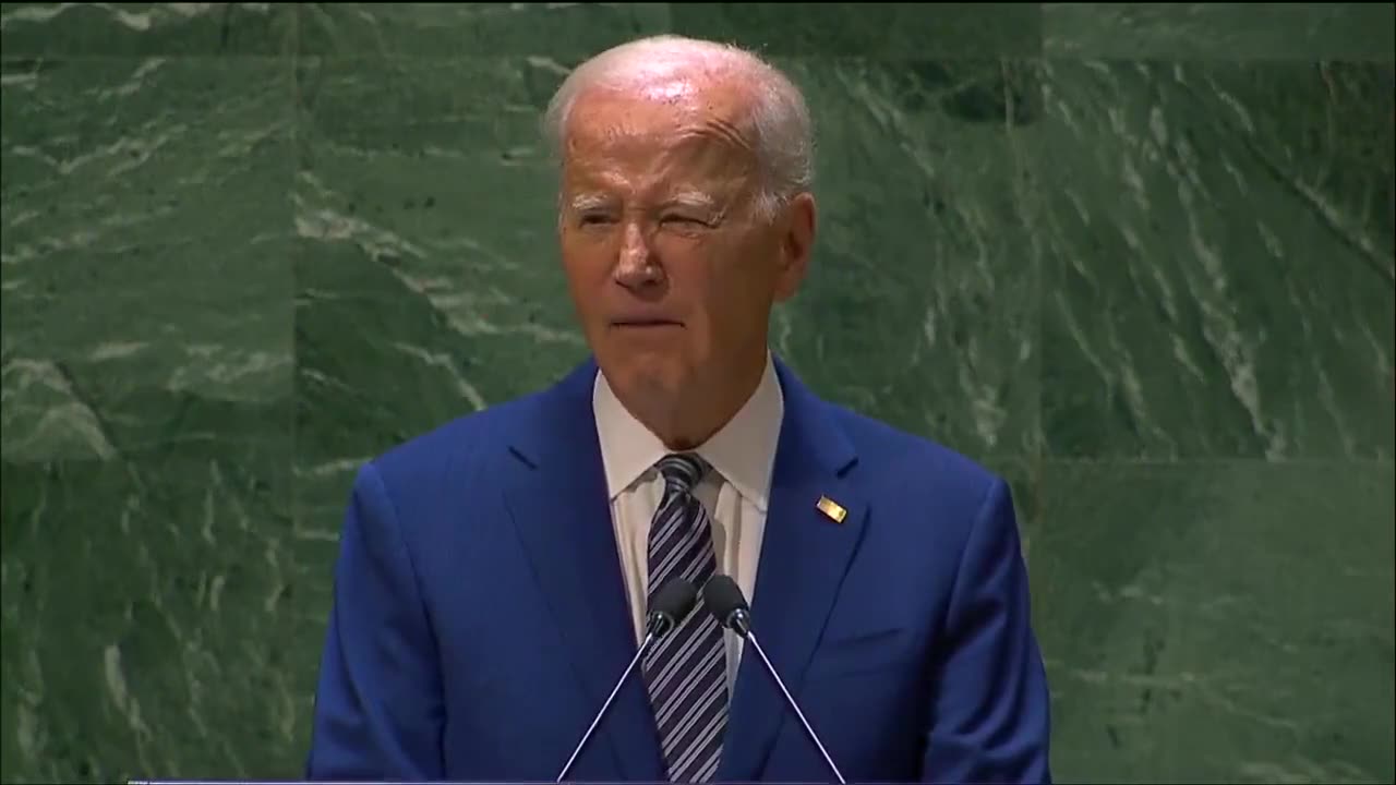 Biden mumbles and slurs as he addresses the United Nations.