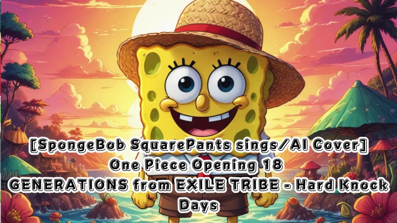 [SpongeBob sings/AI Cover] One Piece Opening 18 Generations from Exile Tribe - Hard Knock Days