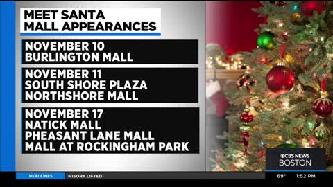 Santa Claus headed for Massachusetts, New Hampshire malls