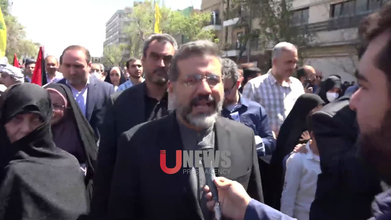 ايران | وزير الثقافة والارشاد ليونيوز: الصهانية وداعميهم لن ينعموا بنوم هانئ بعد اليوم