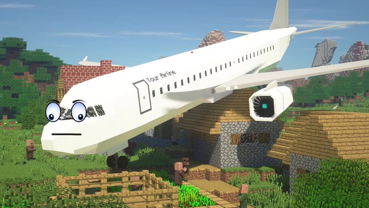 Doodles Airplane - 3 2 1 go meme minecraft plane