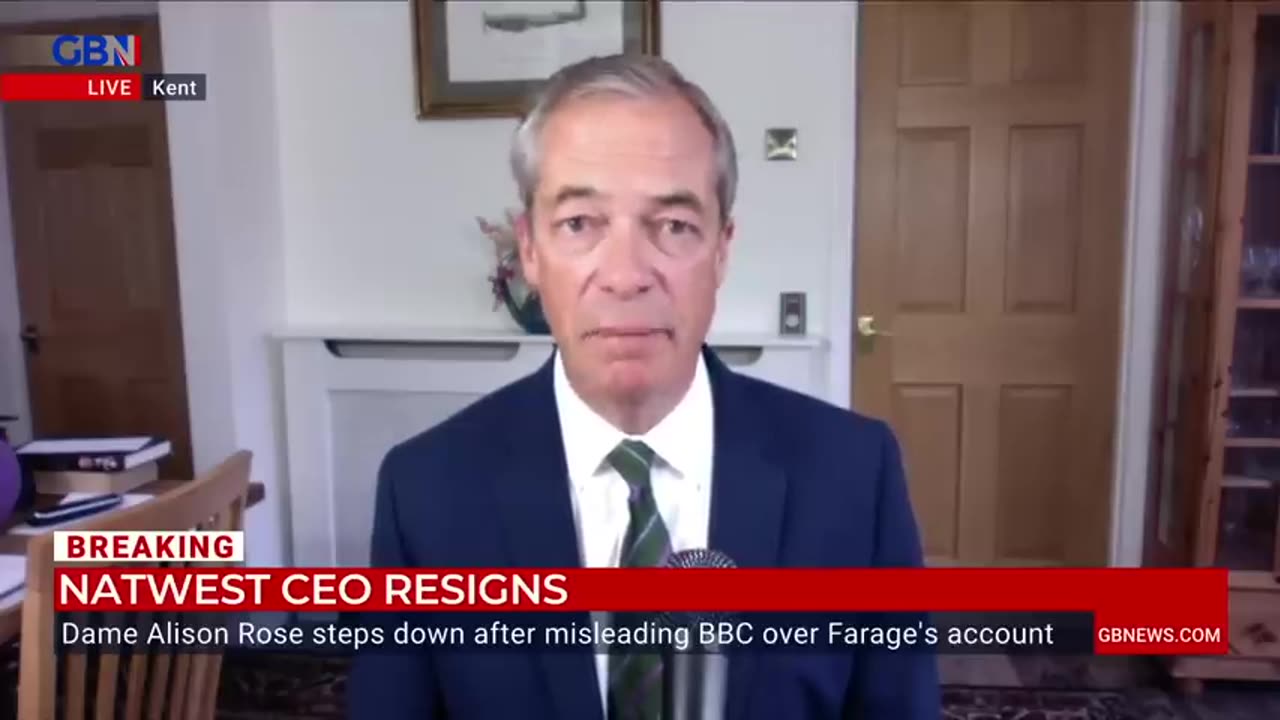 Bombshell Nigel Farage ex Member Parliament Exposing NatWest Bank UK CEO Resigning for Closing His Bank Account