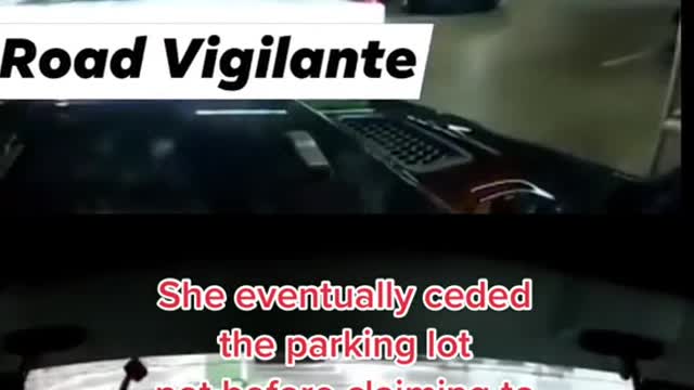 Woman stands in MBS parking lot to chope spot