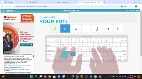 playing typing game day 2