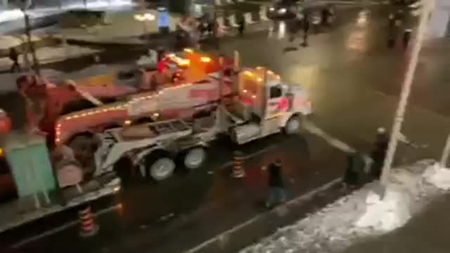 The streets of Ottawa Canada gridlocked