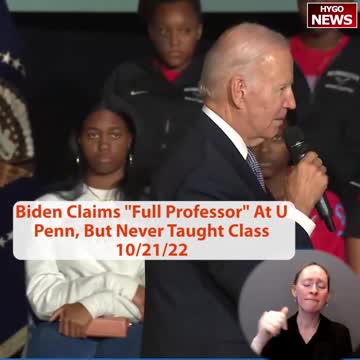 Mr. Biden lied about being a professor at the University of Pennsylvania.