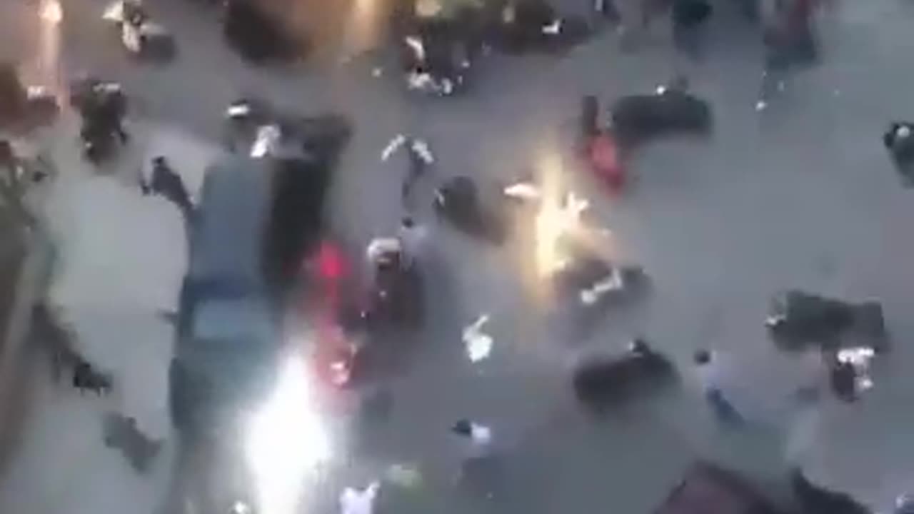 Displaced partisans of Hezbollah decided to parade on motorbikes while waving