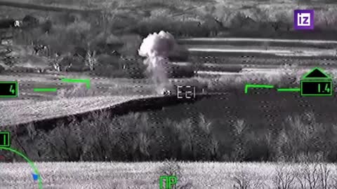 Russian attack helicopter hit the enemy