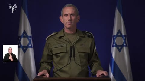 Israeli army spokesperson Rear Admiral Daniel Hagari speaks after announcement of Hamas leader Yahya Sinwar