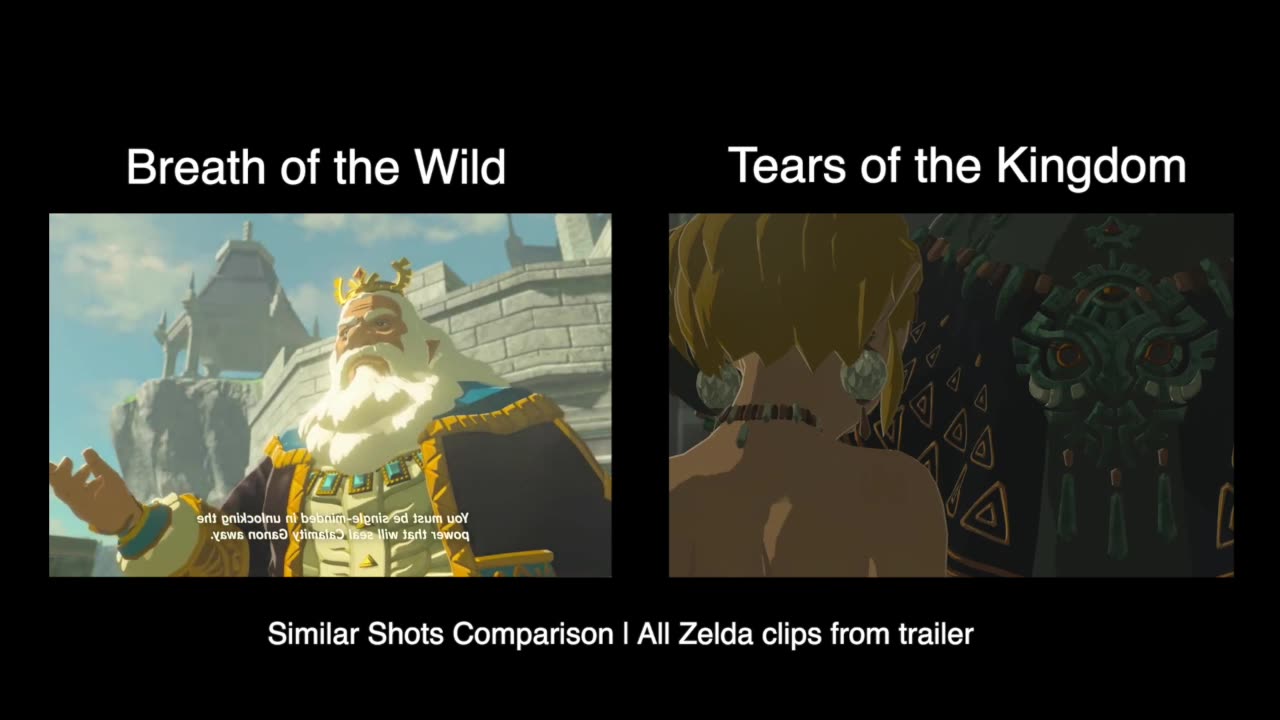 Zelda Tears of the Kingdom | All shots of Zelda comparison