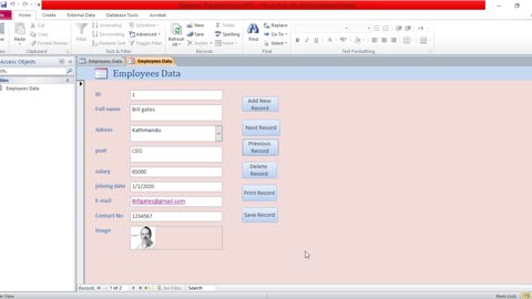 How to make employee Data Base Software in less than 2 minutes