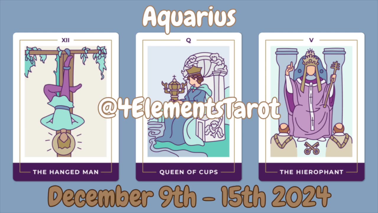 Aquarius Tarot: Take a Step Back & Re-evaluate. Reflect & Recharge
