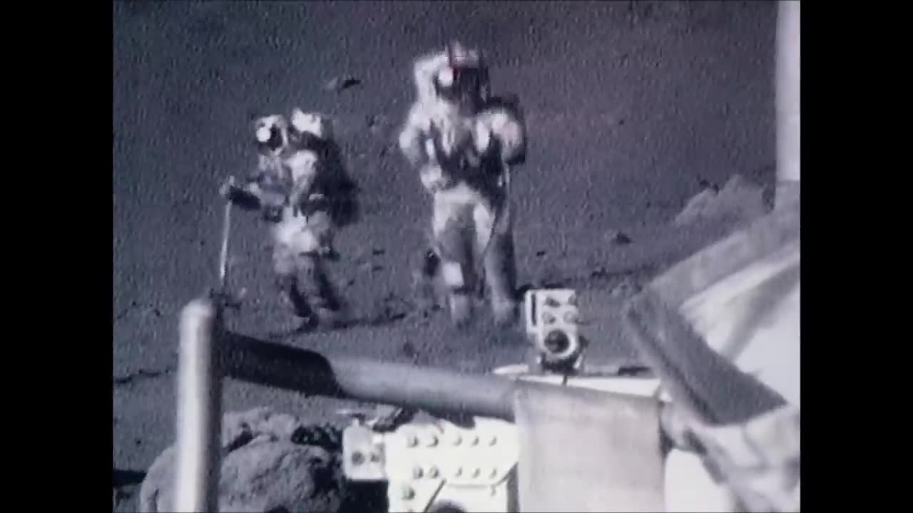 Astronauts falling on the Moon, NASA Apollo Mission Landed on the Lunar Surface