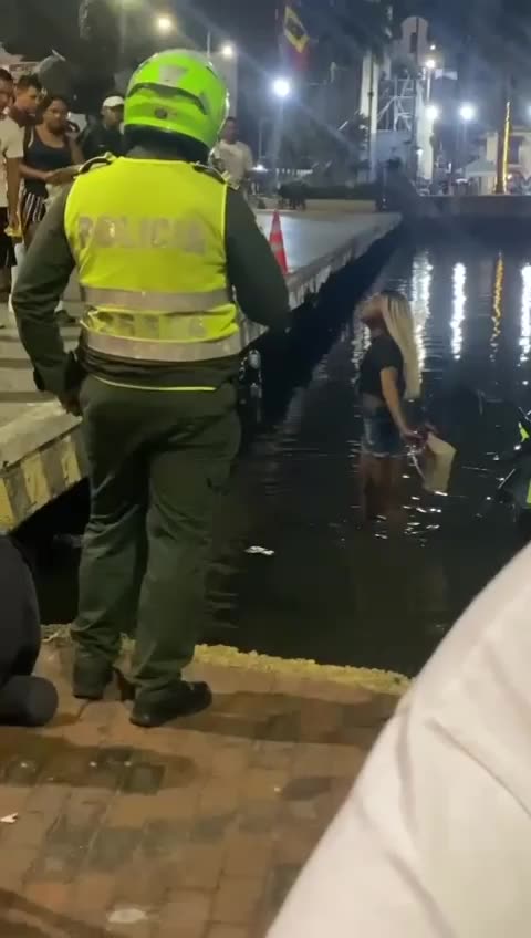 “La sirenita”: se hace viral por tirarse a la bahía tras persecución policial