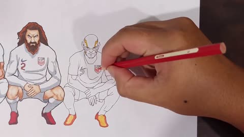 draw an animated version of the USA football team