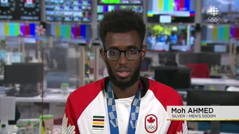 Moh Ahmed 5,000 meter Silver medal Olympic 2020 CBC interview