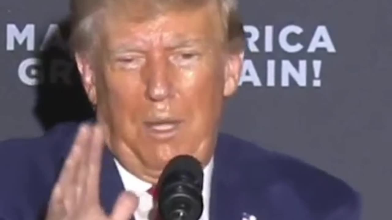 Trump speaking to his supporters about Prosecution