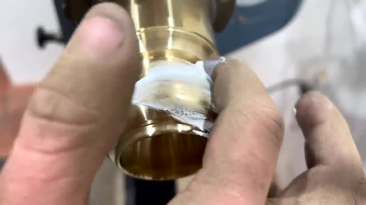 Woodturning - I Turned Solid Brass On A Wood Lathe !!4
