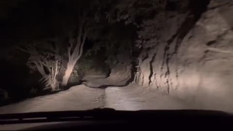 Scary road driving at night very danger for life