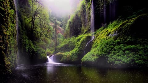 Calming Scenic Views | Perfect For Meditation | Waterfall Sounds