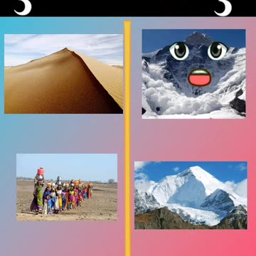 रेगिस्तान V S बर्फ का मैदान