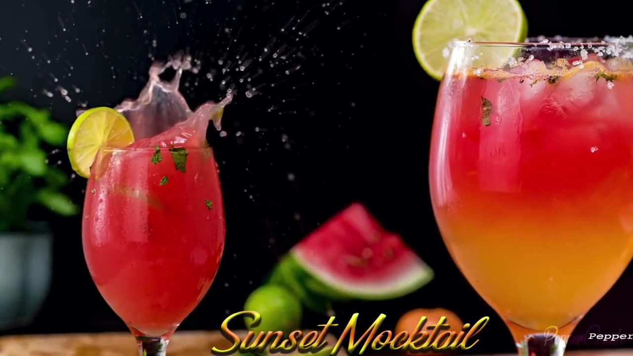 Sunset Mocktail | Watermelon-Orange