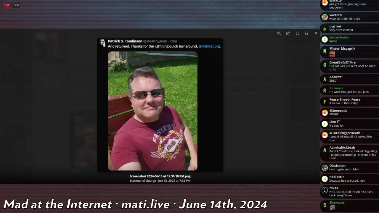 Fatrick cries r*pe - Mad at the Internet
