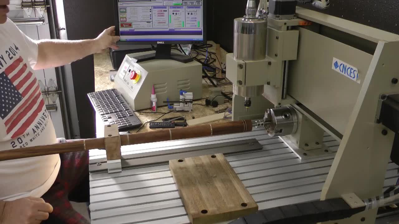 Pool Cue Building-Inlaying The Coos Cues Logo On The Butt Cap