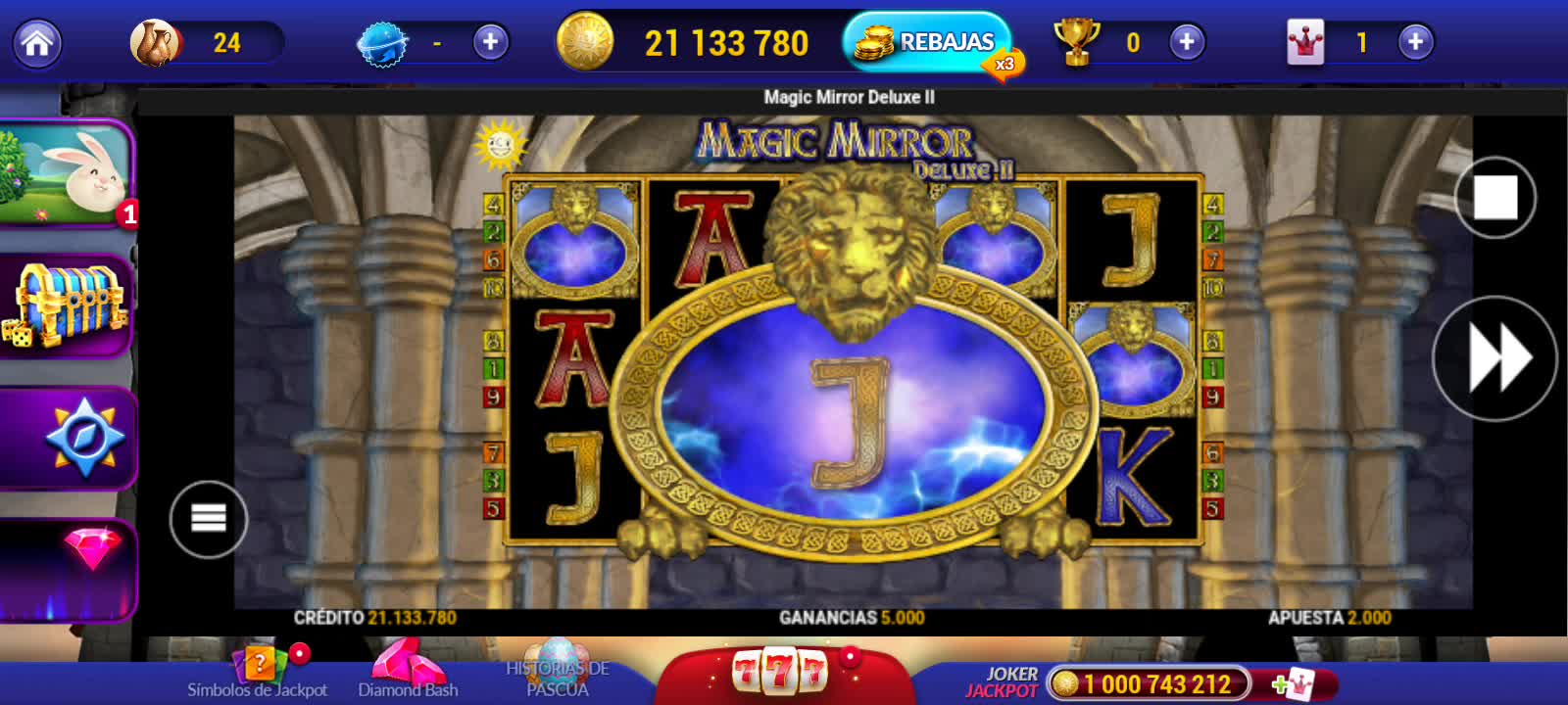 Magic mirror Deluxe 2 bonus espejos 20 free Games mega win