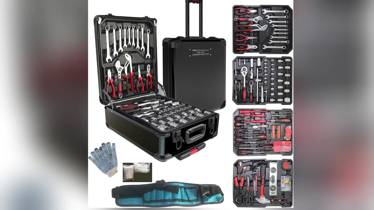 Arcwares 799pcs Aluminum Trolley Case Tool Set