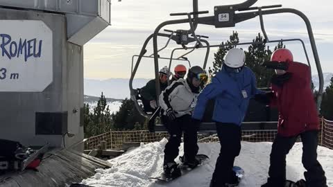 Knocked Down by Ski Lift