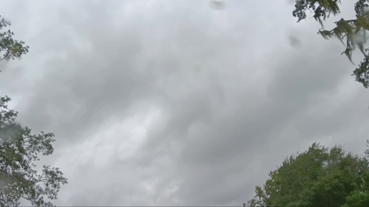 Clouds flying by the calm before hurricane helene