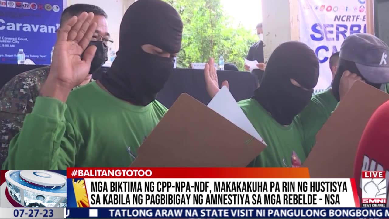 Mga biktima ng N P A, makukuha pa rin ng hustisya kahit magbigay ng amnestiya sa mga rebelde