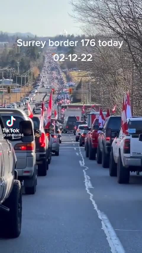 Surrey border, Canada. February 12, 2022