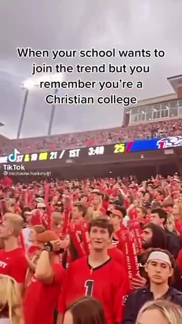 Cheeky Christian college chants "Let's Go Brandon!"