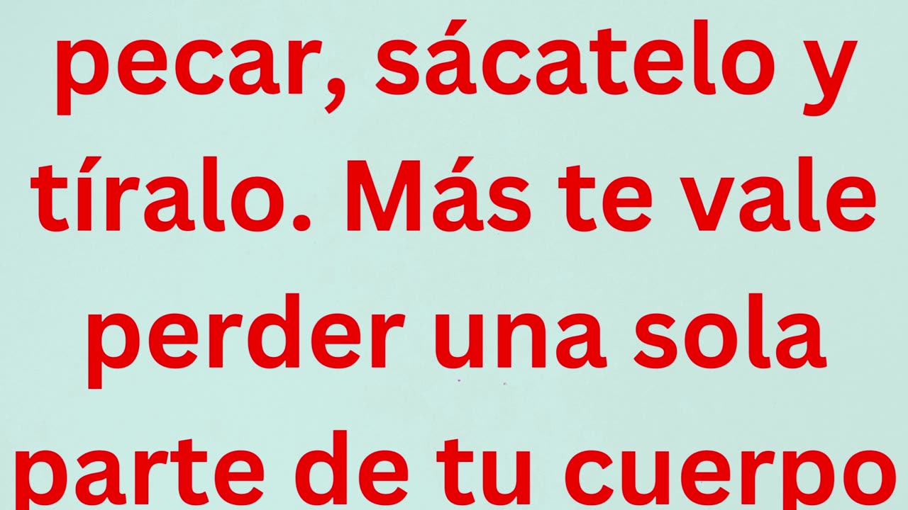 "Radicalidad en la lucha contra el pecado" Mateo 5:29,30.