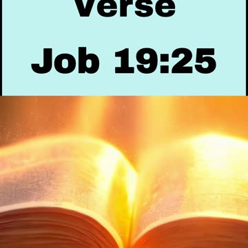Daily Bible Verse - Job 19:25