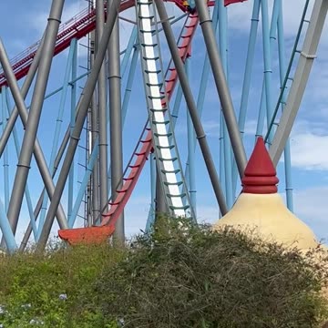 Off Ride Footage of Dragon Khan at PortAventura Park, Spain
