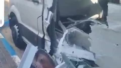 An Israeli settler's vehicle was damaged