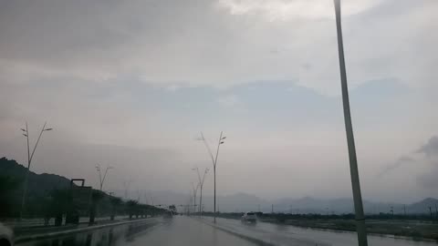 During the traveling thunderstorm