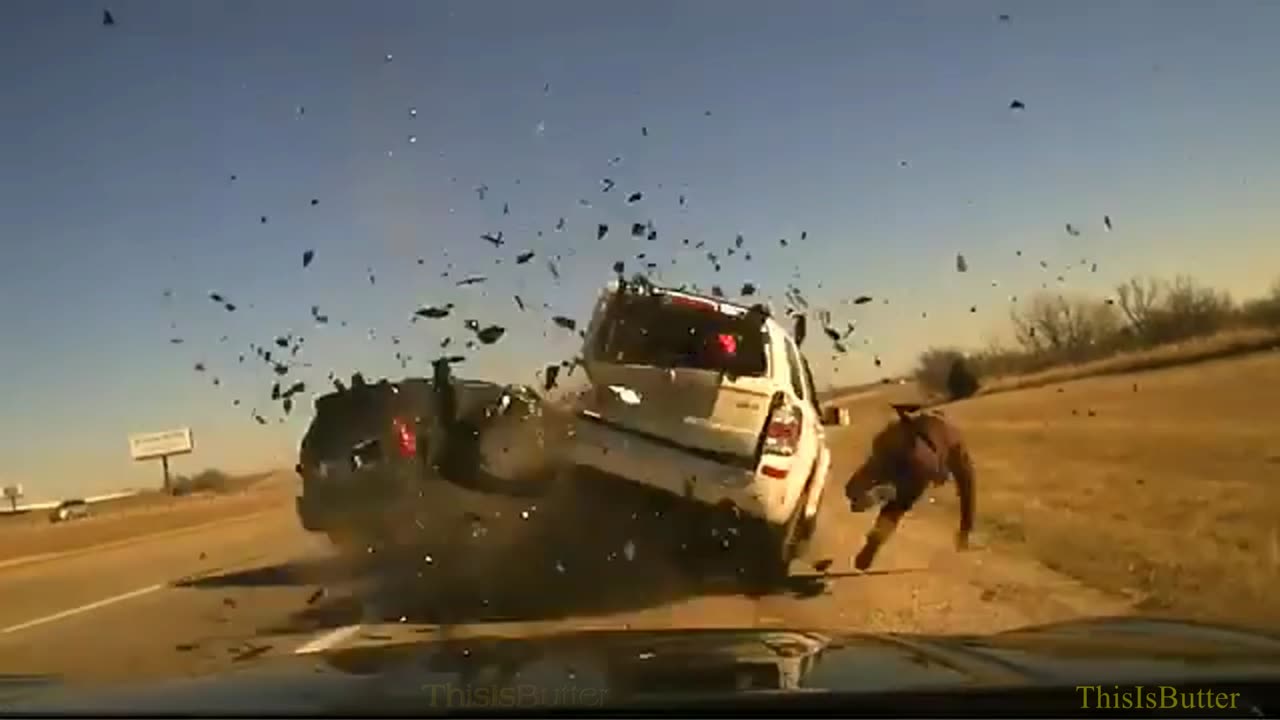 Dashcam video shows I-40 crash that sent 3 people, including OHP trooper, to hospital