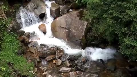 Stress-relieving waterfall sounds that are calming for meditation or sleep