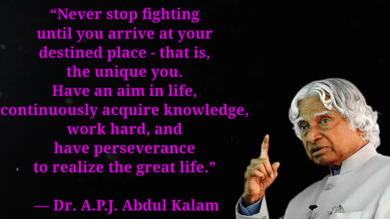 If Four Things Are Followed Anything Can Be Achieved || APJ Abdul Kalam || Motivational Quotes ||